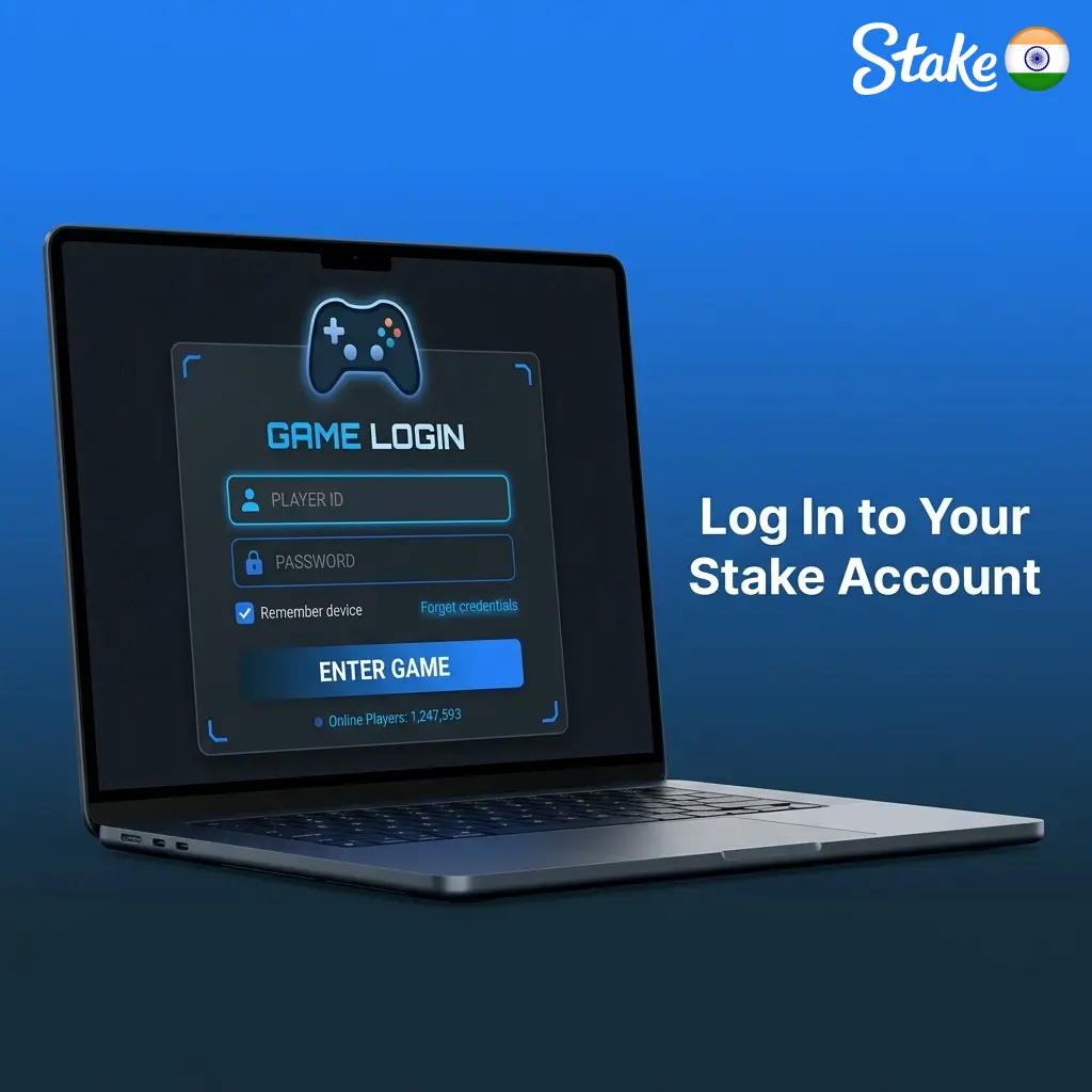 Stake account login page showing email and password fields with two-factor authentication option for secure access