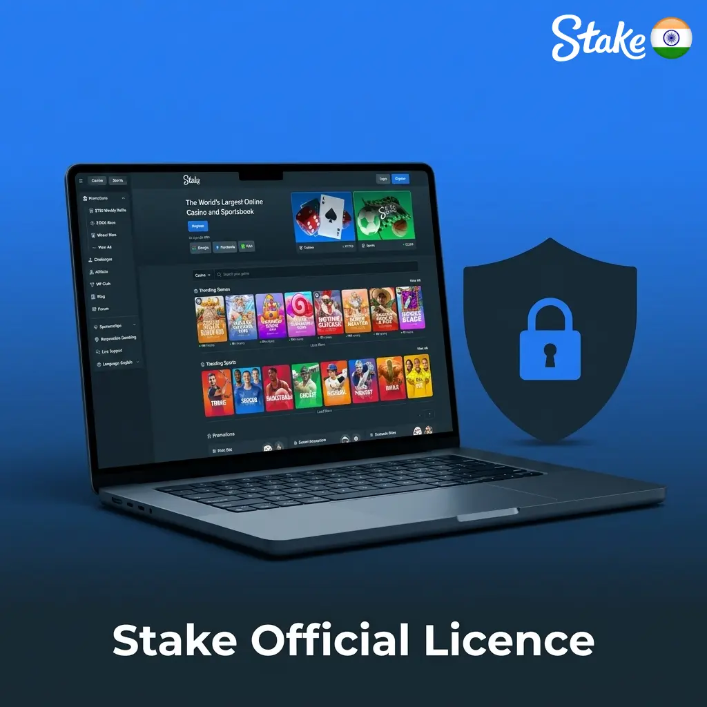 Stake Curaçao eGaming licence number 8048/JAZ issued to Medium Rare N.V. ensuring fair gaming and player protection