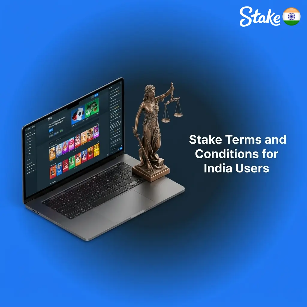 Stake terms and conditions for India users covering age rules, KYC, bonuses, and account policies